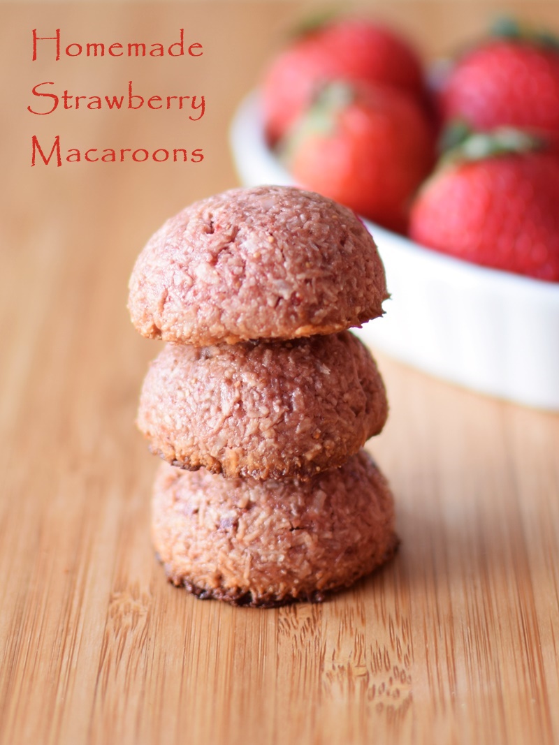 Homemade Strawberry Macaroons - Paleo, Vegan, Raw and Chocolate-Covered Variations (almost too good to be true - popular with all!)