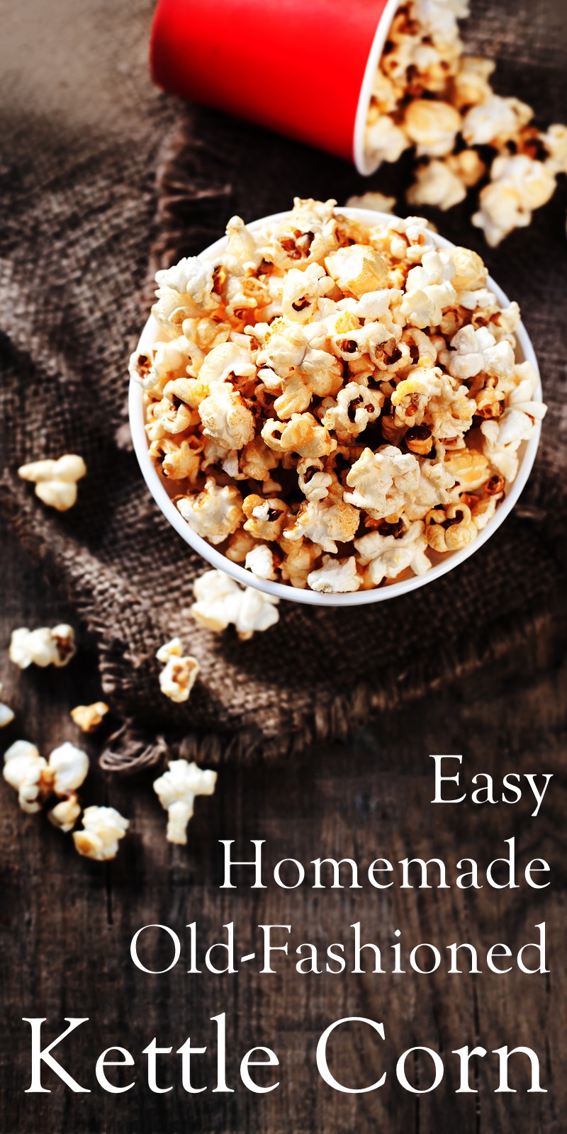 Old-Fashioned Homemade Kettle Corn Recipe - A naturally dairy-free, gluten-free, vegan and allergy-friendly treat