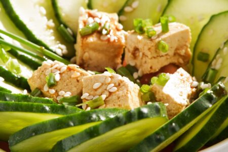 Vegan Sesame-Ginger Tofu Recipe - marinated and enjoyed fresh or baked