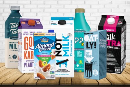 How Much Calcium is in Your Plant Milk? Comparison of over 100 dairy-free brands. Plus info on calcium fortification vs dairy milk.