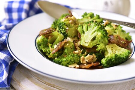 Broccoli Salad with Maple Walnut Vinaigrette Recipe - naturally dairy-free, gluten-free, vegan and easy