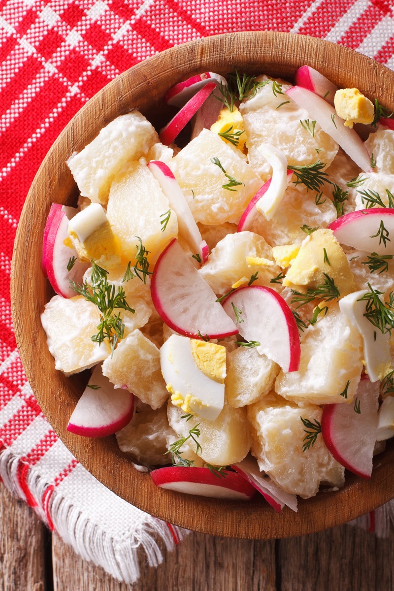 Classic Dairy-Free Potato Salad Recipe - with lightened up options and vegan option