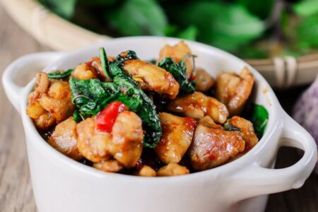 Thai Basil Chicken Recipe - A fast and easy, dairy-free, allergy-friendly meal for weeknights or gatherings