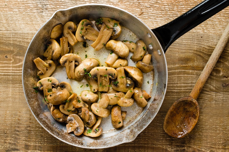 Dairy-Free Garlic Mushroom Saute Recipe - Easy, flavorful, butter-free side for any meal. Naturally gluten-free, allergy-friendly, paleo, and healthy. Vegan optional.