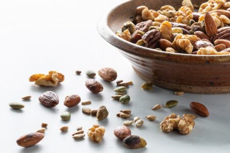 Honey 'n Spice Toasted Trail Mix Recipe - naturally dairy-free, gluten-free, soy-free, and paleo snack, with vegan, honey-free option.