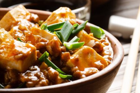 Mapo Tofu Recipe that's Not Authentic, but is Easy and Delicious . Naturally dairy-free and nut-free. Uses everyday, family-friendly ingredients. Not too spicy!