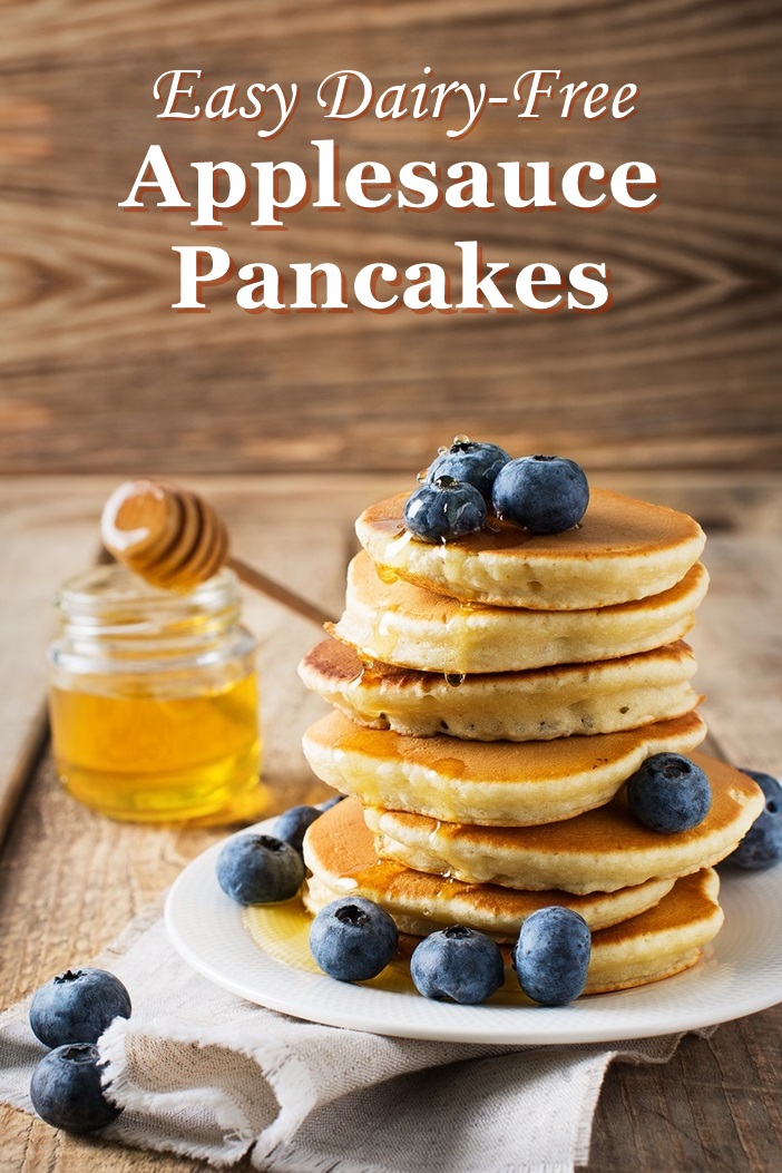 Easy Applesauce Pancakes Recipe made (Dairy-Free Version)