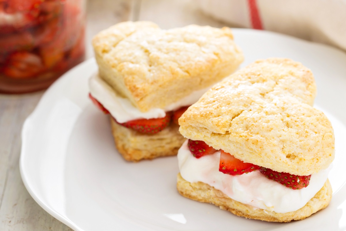 Dairy-Free Strawberry Shortcake Recipe Made in a Pan or Roll & Cut Style. Just happens to be vegan, nut-free and soy-free too. Recipe includes classic and balsamic strawberry options.