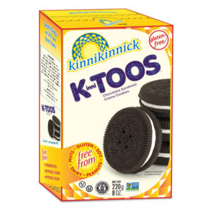 KinniToos Sandwich Creme Cookies Reviews and Information - Dairy-Fee, Gluten-Fee, Nut-Free, and Soy-Free. Pictured: Chocolate