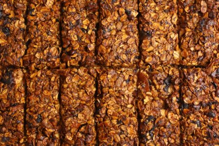 Whole Grain Fruit & Nut Bars Recipe - oil-free, added sugar-free, dairy-free, egg-free, and plant-based