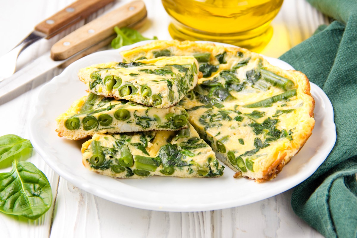 Dairy-Free High-Protein Vegetarian Frittata Recipe with Eggs, Tofu, and Vegetables - also gluten-free and loaded with vegetables.