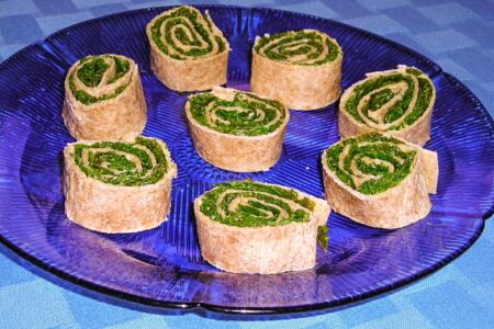 Plant-Based Kale Pinwheels Recipe (Tortilla Pinwheels) - Dairy-Free, Vegan, and Gluten-Free Optional