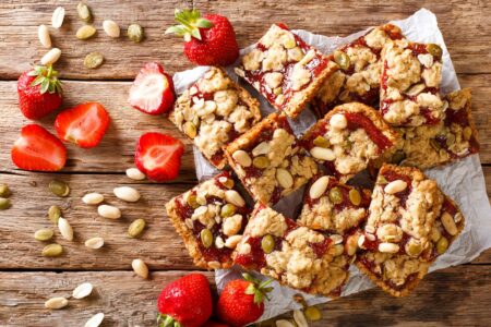 Peanut Butter & Jam Bars Recipe - Dairy-Free and Easy to adapt to your pantry and dietary needs. Options for egg-free and vegan, gluten-free, peanut-free, healthy, and more!