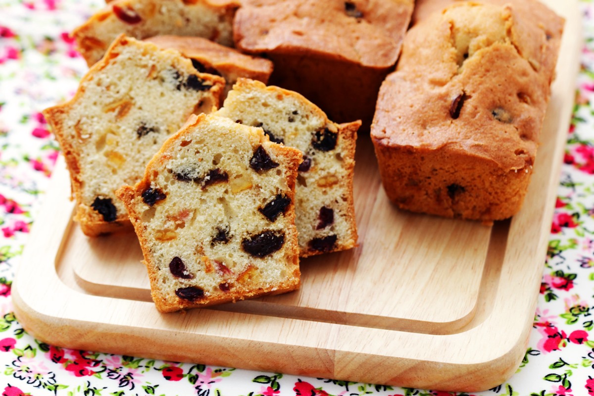 Dairy-Free Dried Fruit and Nut Bread Recipe - with Optional Orange Glaze. Includes mini loaf and vegan options.