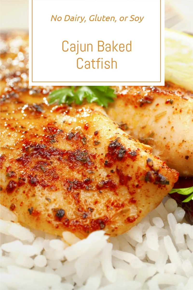 Easy Cajun Baked Catfish without Need for Butter - dairy-free, gluten-free, soy-free