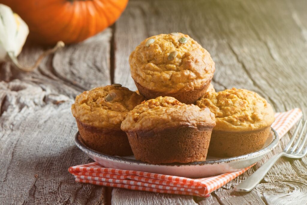 Gluten-Free Vegan Pumpkin Muffins Recipe made with Oat Flour - top allergen-free treat that's gum-free, easy, versatile, and uses simple ingredients!