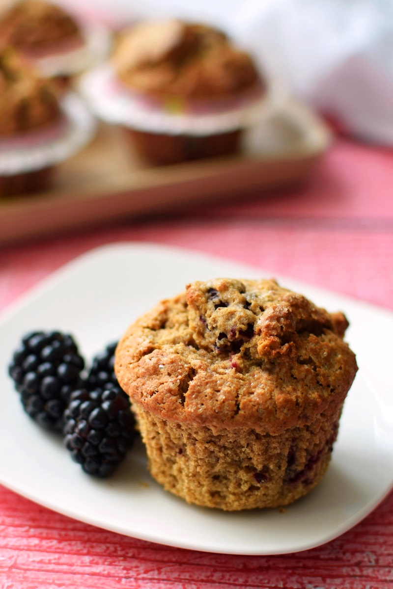Blackberry Oat Muffins Recipe - Healthy and Naturally Gluten-free, Dairy-free, and Nut-free!