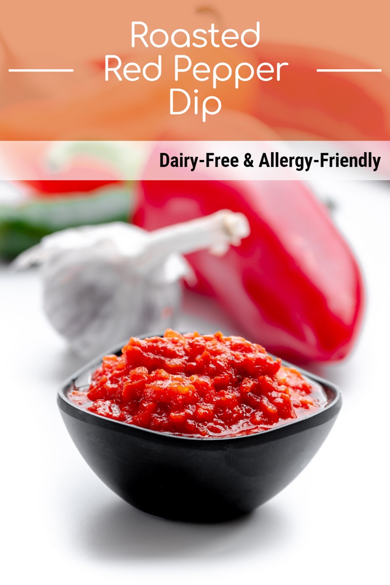 Dairy-Free Roasted Red Pepper Dip Recipe with Options for Creamy Dip, Thai Dip, Pasta Sauce, Vegan Sour Cream Dip, and More! Naturally allergy-friendly.