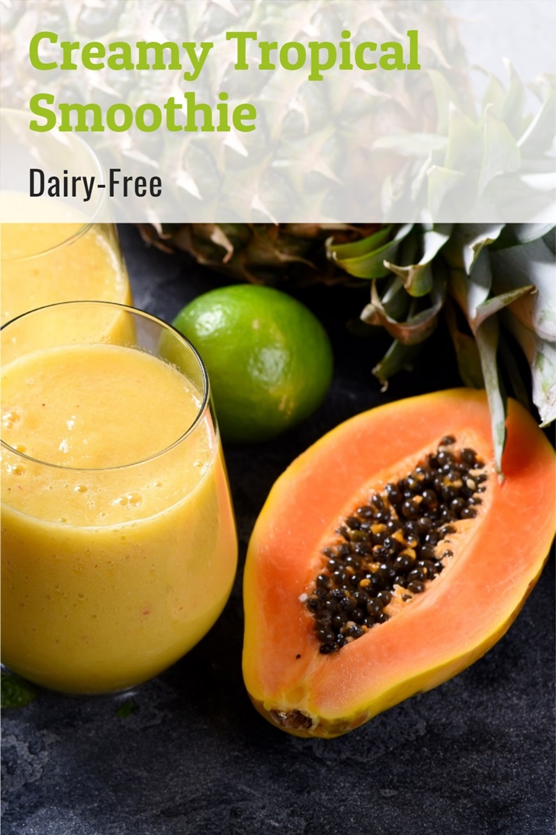 Creamy Tropical Smoothies Recipe - dairy-free, plant-based, allergy-friendly, paleo!