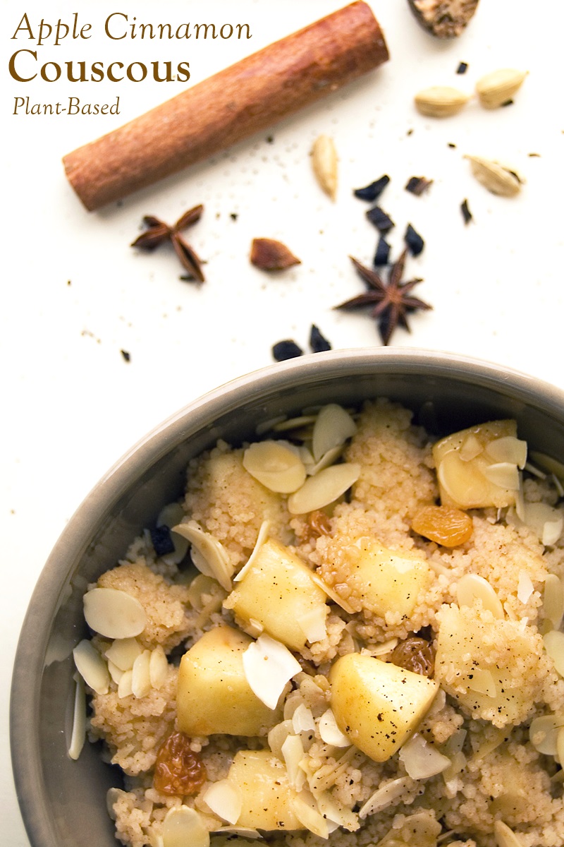 Dairy-Free Apple Cinnamon Couscous Recipe - fruit-sweetened, plant-based, and optionally allergy-friendly