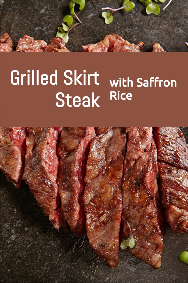 Grilled Skirt Steak with Saffron Rice Recipes - naturally dairy-free, egg-free, gluten-free, nut-free, and soy-free!