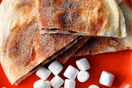 S'mores Quesadilla Recipe (aka South of the Border S'mores) - Dairy-Free, Vegan and Gluten-Free Optional - easy, fun, delicious, great treat with kids!