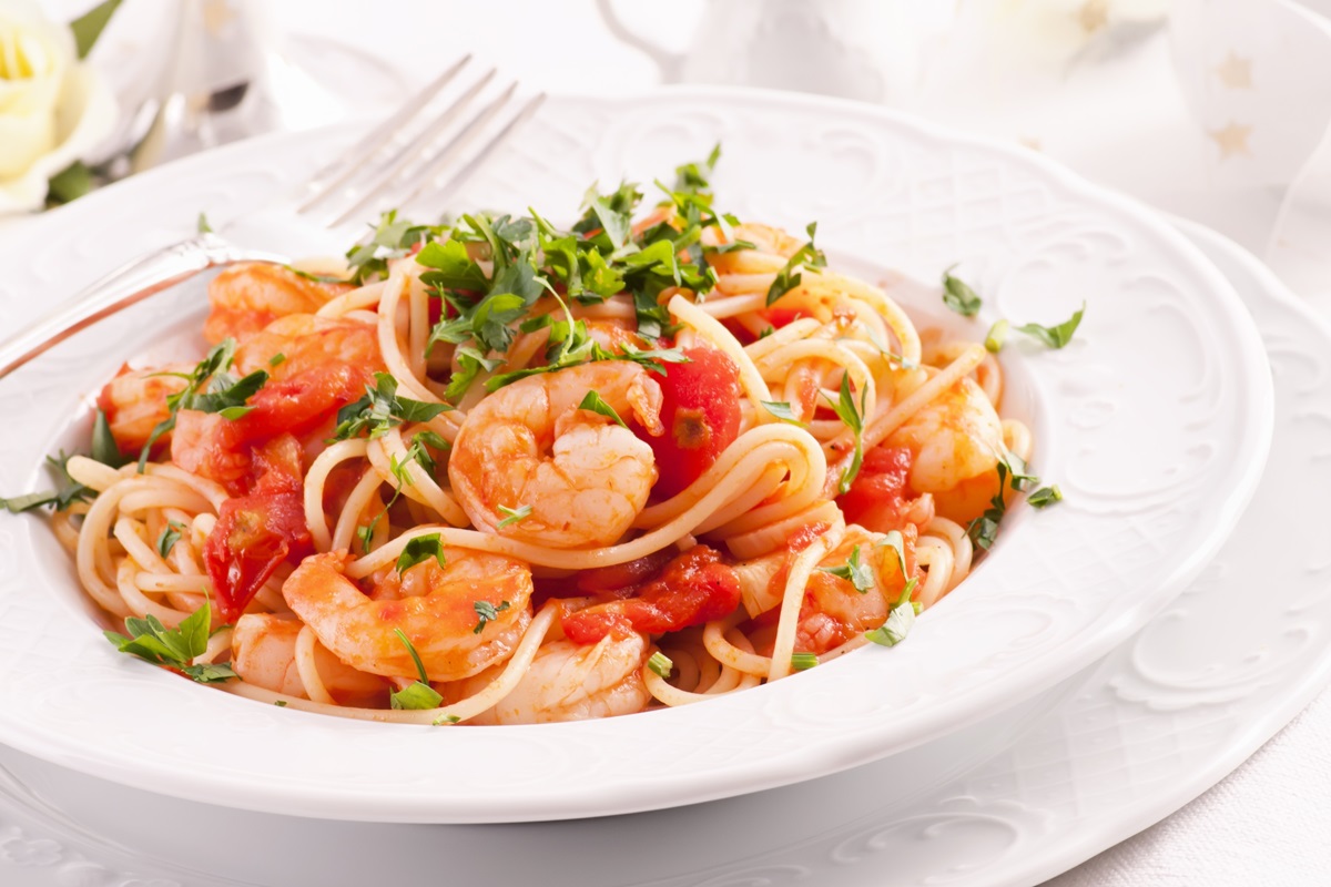 Dairy-Free Shrimp Pasta Recipe - Easy weeknight or special weekend dinner! Soy-free, nut-free, and optionally gluten-free