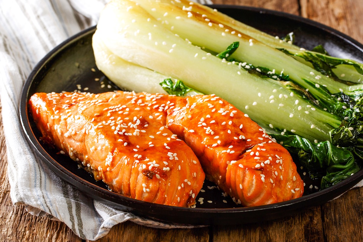 Asian Grilled Salmon Recipe with Maple, Soy, Ginger, and Sesame. Dairy-free, gluten-free option.