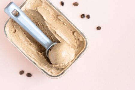 Dairy-Free Kahlua Coffee Ice Cream Recipe - a grown-up vegan & gluten-free frozen dessert that can be sweetened to taste!