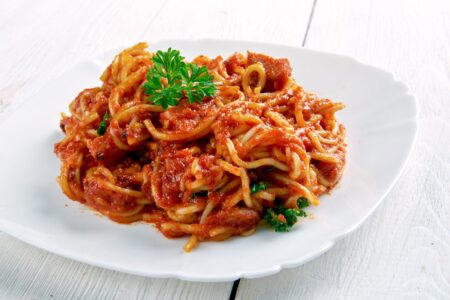 Tomato Bacon Pasta Recipe (can Use Proscuitto or Pancetta)