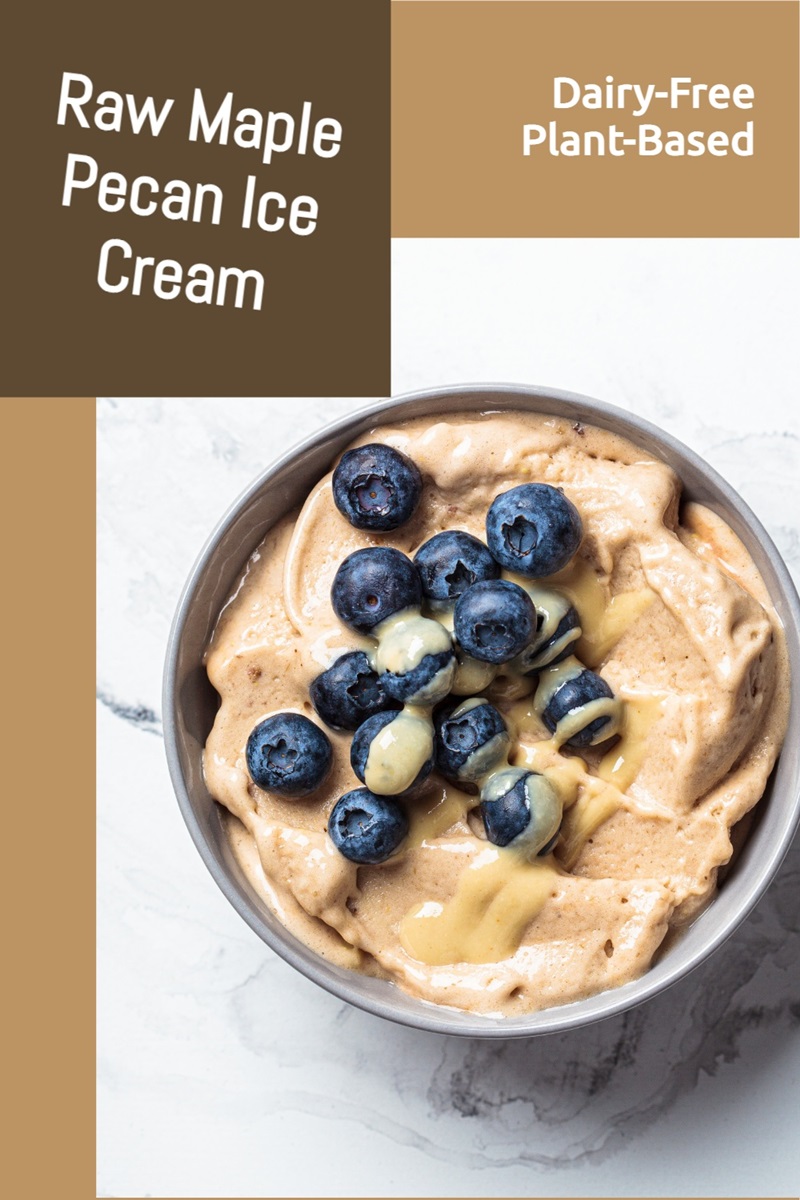 Dairy-Free Maple Pecan Ice Cream Recipe with just 2 Ingredients! Raw, Vegan, Gluten-Free, Soy-Free