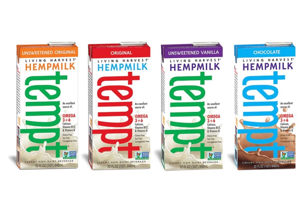 Living Harvest Tempt Hempmilk Reviews and Information - rich in essential amino acids, omega 3 and omega 6. Dairy-free, soy-free, gluten-free, vegan, with paleo and keto options. Pictured: All