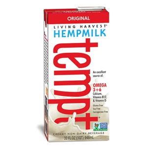 Living Harvest Tempt Hempmilk Reviews and Information - rich in essential amino acids, omega 3 and omega 6. Dairy-free, soy-free, gluten-free, vegan, with paleo and keto options. Pictured: Original