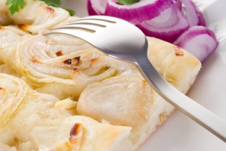White Balsamic Onion Focaccia Recipe - naturally dairy-free, soy-free, and vegan