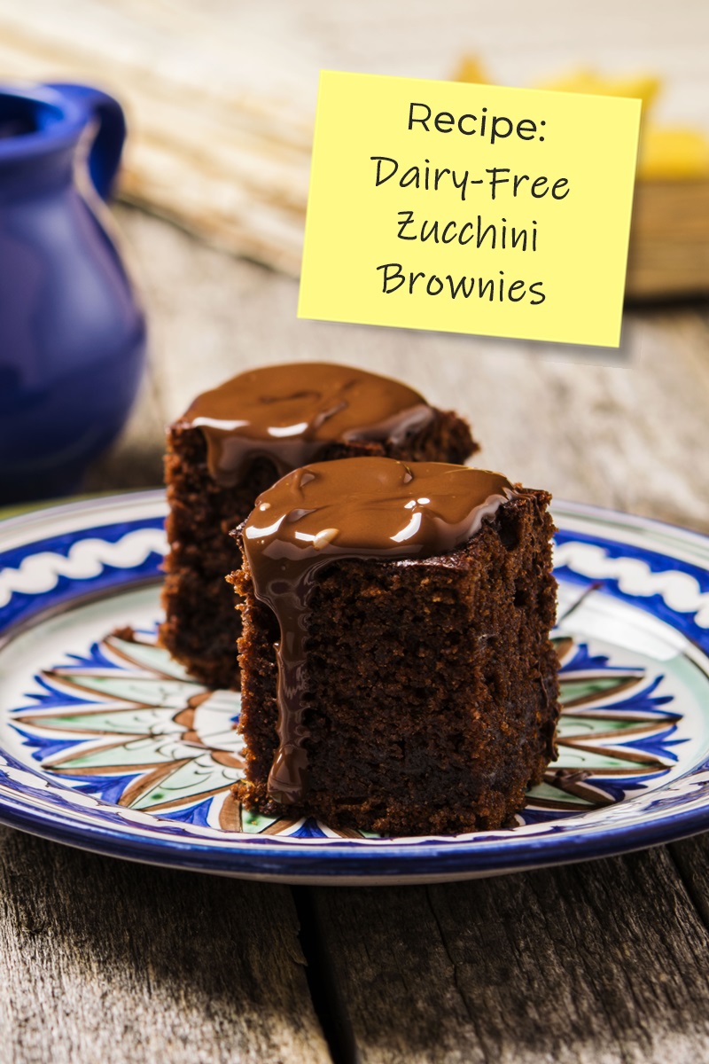 Dairy-Free Zucchini Brownies with Chocolate Glaze - also naturally egg-free, soy-free, and nut-free optional