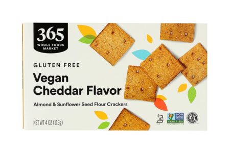 365 Vegan Cheddar Crackers are Whole Foods Version of Dairy-Free, Gluten-Free, Grain-Free, Healthy Cheese Nips