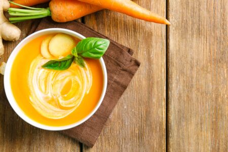 Dairy-Free Carrot Ginger Soup Recipe with Immune-Boosting Benefits - naturally plant-based, allergy-friendly, anti-inflammatory, and rich in antioxidants