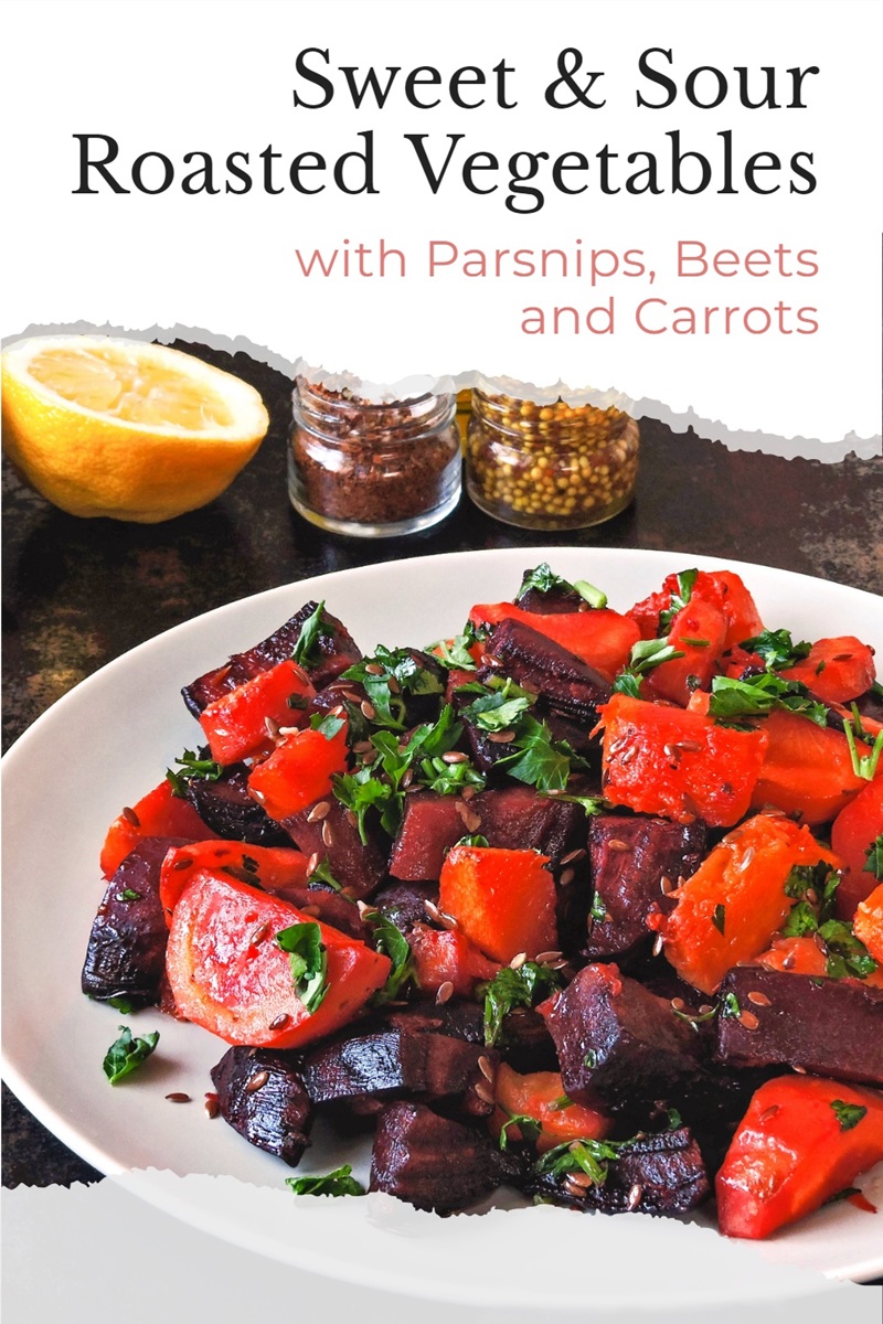 Sweet and Sour Roasted Vegetables Recipe with Beets, Carrots, and Parsnips