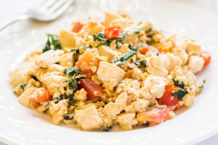 Oprah's Scrambled Tofu Recipe - Easy, Healthy, Plant-Based Breakfast adapted from Dr. Andrew Weil