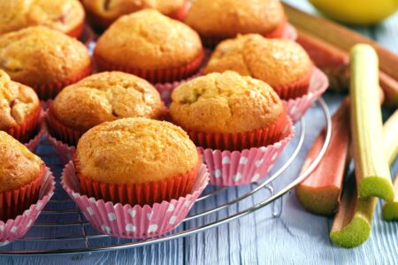 Rhubarb Muffins Recipe (dairy-free and optionally nut-free and vegan)