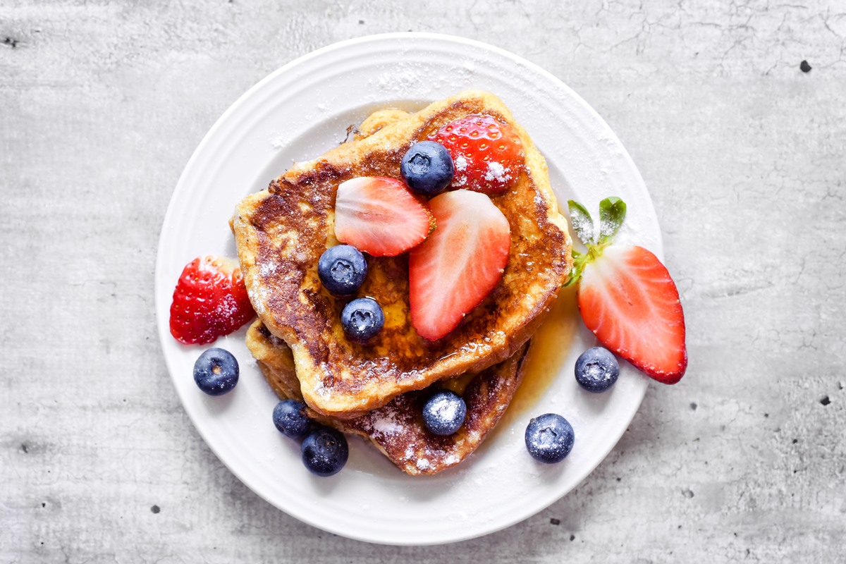 Dairy-Free French Toast for One Recipe - made Gluten-Free or with Wheat Bread - delicious with both!