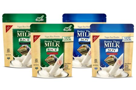 Better Than Milk Vegan Powders make Instant Soy Milk or Rice Milk - Dairy-Free, Gluten-Free, Nut-Free, Kosher Pareve