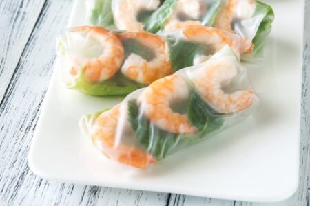 Healthy Shrimp Spring Rolls Recipe - naturally dairy-free, gluten-free, nut-free, and soy-free.