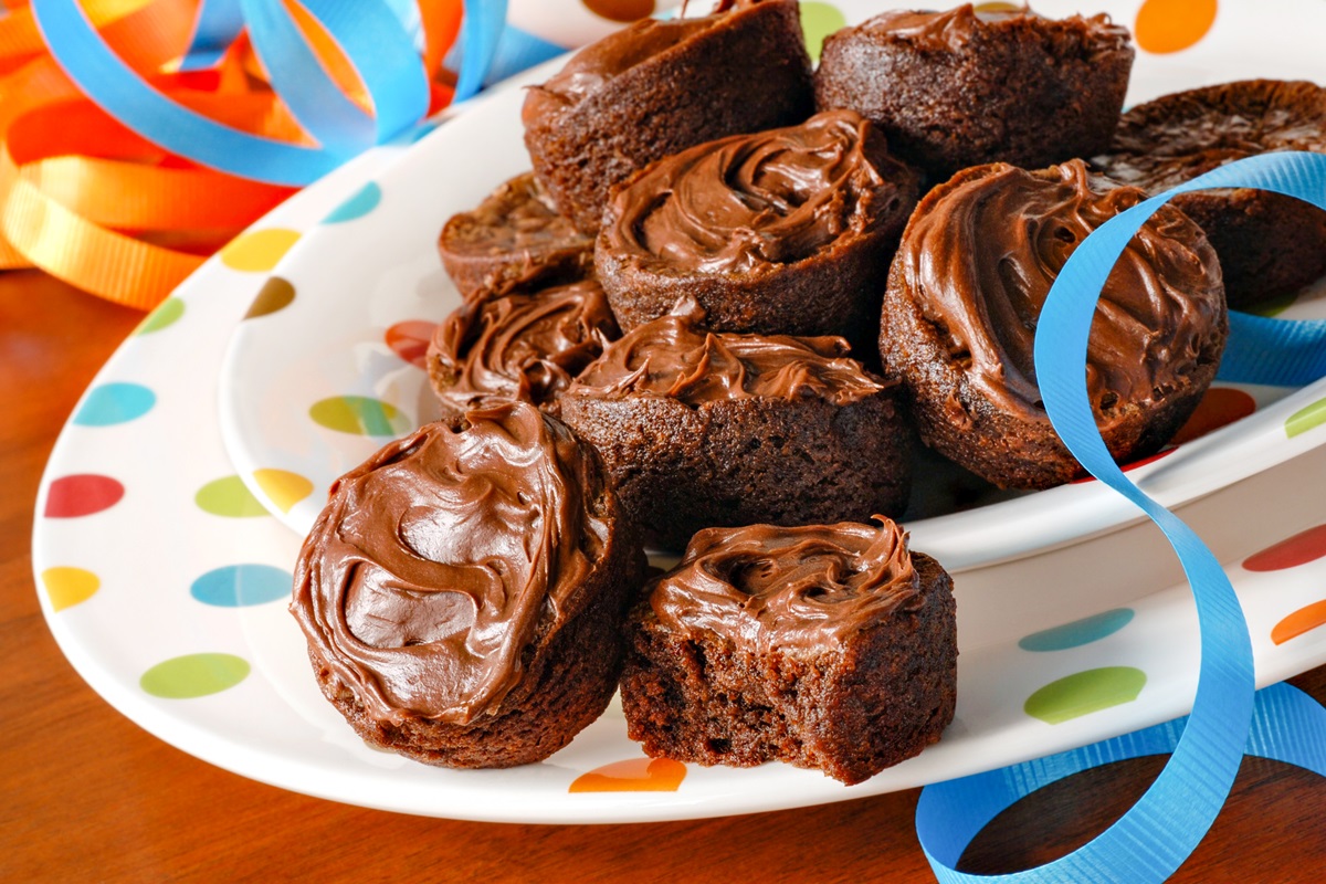 Allergy-Friendly Brownie Bites Recipe - Dairy-Free, Egg-Free, Gluten-Free (wheat option), Nut-Free, Soy-Free, and Vegan-Friendly! Optionally frosted.