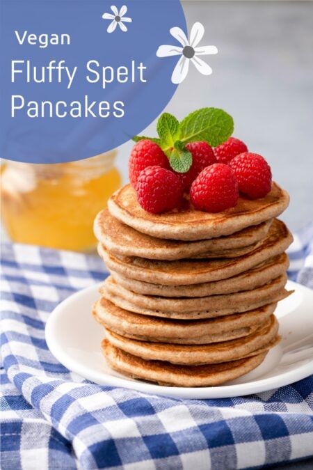Fluffy Spelt Pancakes Recipe (Healthy, Dairy-Free, Egg-Free)