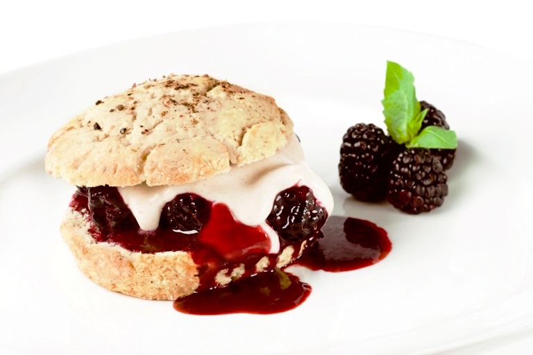 Recipe for Vegan Blackberry Shortcakes with Cashew Cream from Chef Tal Ronnen