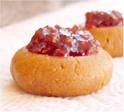 Peanut Butter & Jelly No Bake Thumbprints Cookie Recipe - Vegan, Dairy-Free