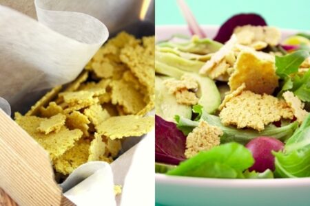 Vegan Parmesan Flakes - A simple dairy-free recipe for adding flavor to almost any dish