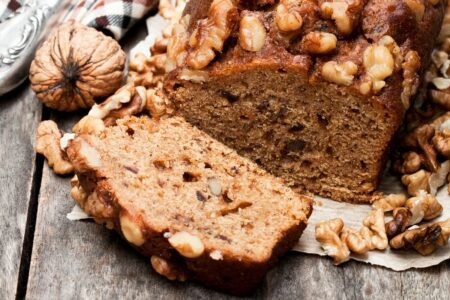Dairy-Free Date Nut Bread Recipe with Muffin and Mini Loaf Options (can be made vegan or gluten-free). Great for teatime or holiday gifting.