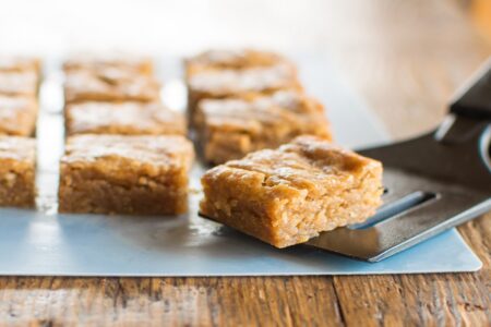 Vegan Peanut Butter Blondies Recipe - Two Versions! Perfectly Fudgy, Rich, and Sweet. Dairy-Free, Egg-Free, and Soy-Free.